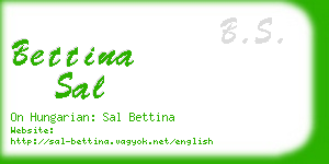 bettina sal business card